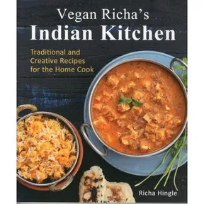 Photo from the cover of Vegan Richa's Indian Kitchen