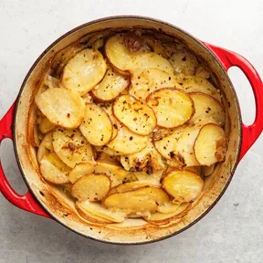 Photo of a casserole with potatoes au gratin from  Ottolenghi's Flavour