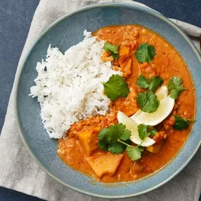 Photo of easy pumpkin curry with lentils