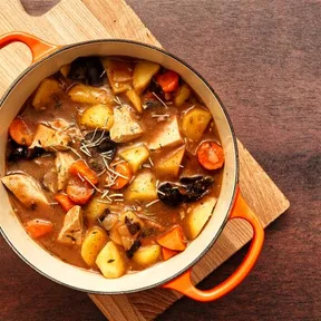 Photo of mushrooms and tofu stew